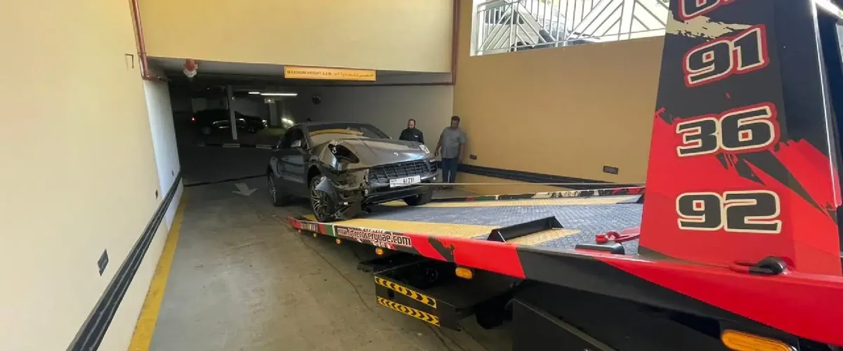 Basement pull out in Dubai using a professional recovery truck