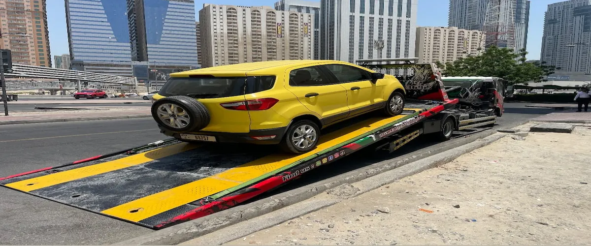 Flat tyre assistance in Dubai provided by TRT Recovery