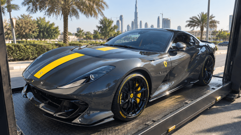 Luxury Car Transport Dubai: Why an Open Flatbed Is a Risk